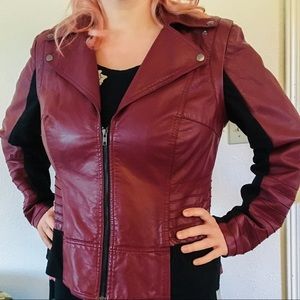 ‘80s look maroon jacket US ~14 maroon jacket